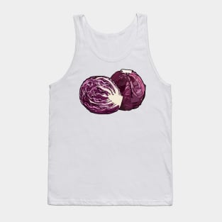 Red cabbage cartoon illustration Tank Top